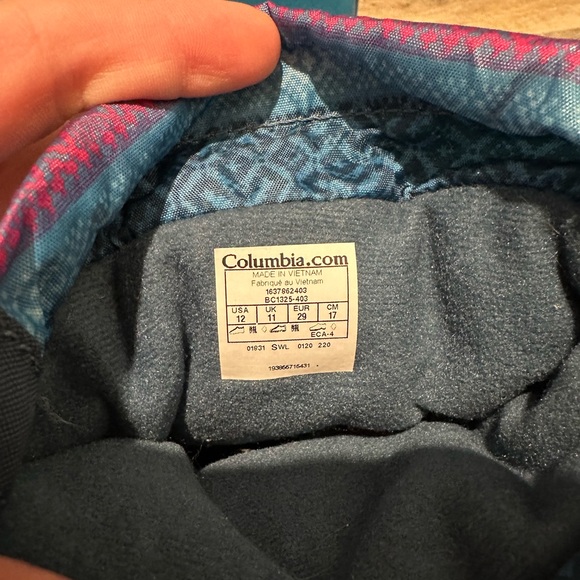 Columbia girls powderbug forty print snow boot with extra insert - Picture 6 of 7